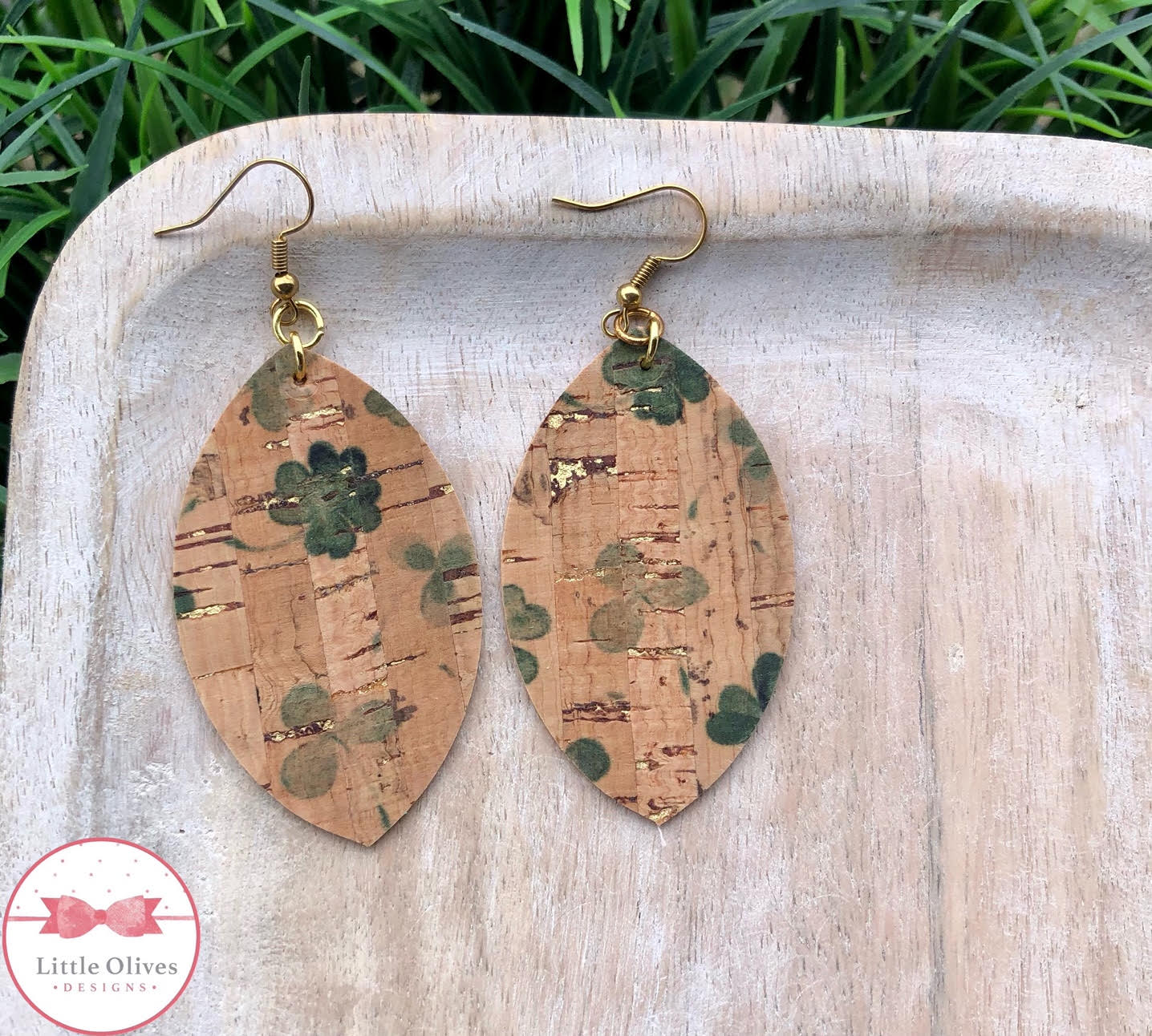 SHAMROCK CORK EARRINGS