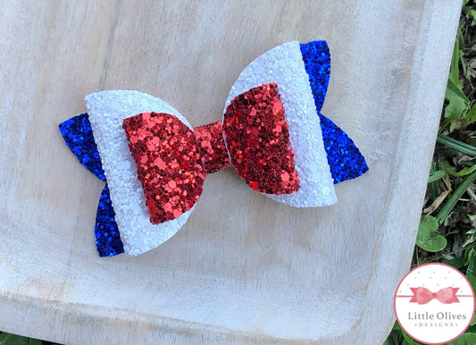 RED, WHITE & BLUE BOW