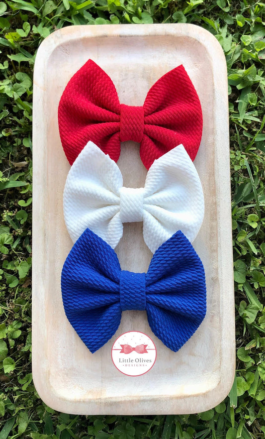 RED, WHITE & BLUE BOWS