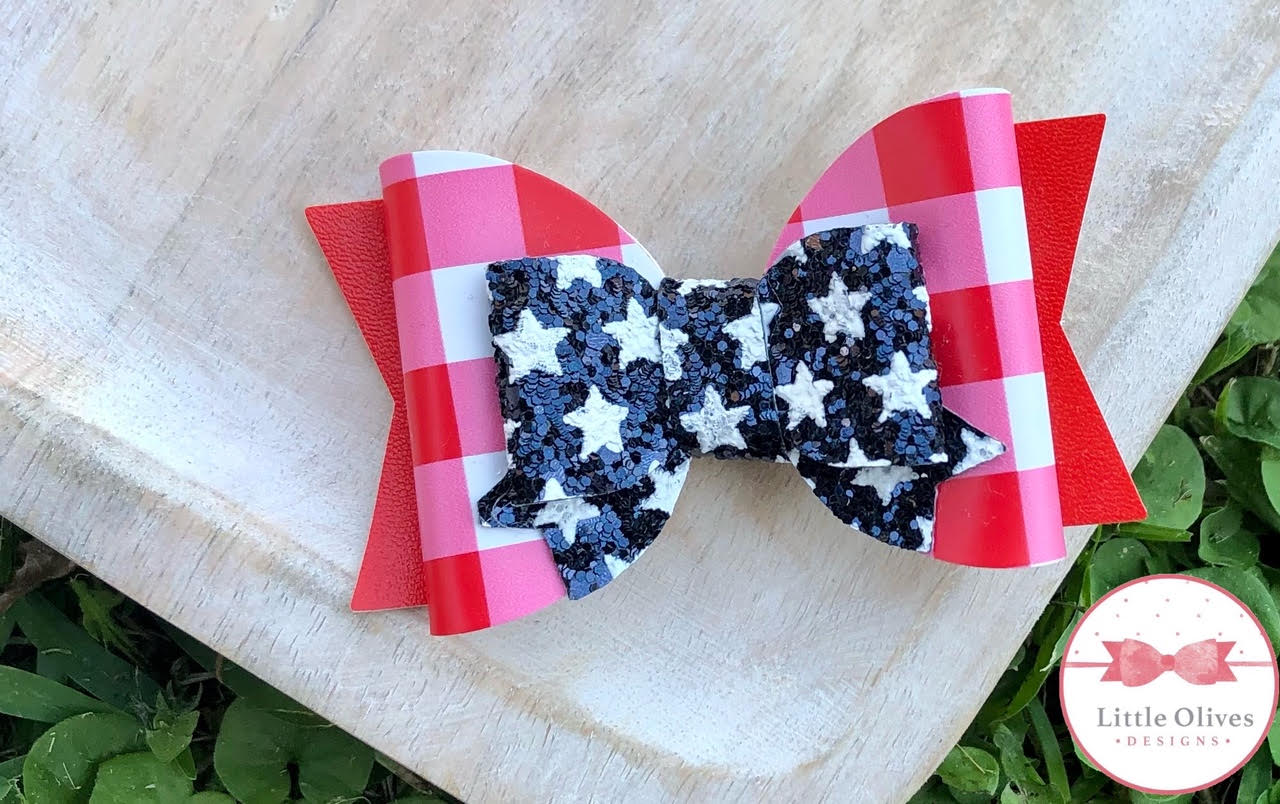 STARS & PLAID BOW