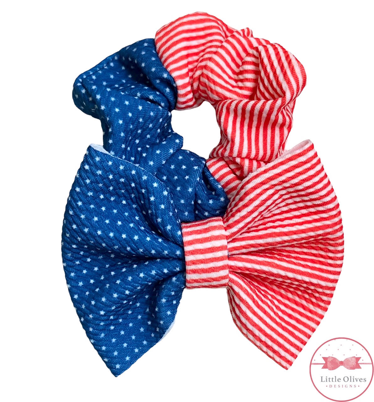 STARS & STRIPES BOW AND SCRUNCHIE (NEW)