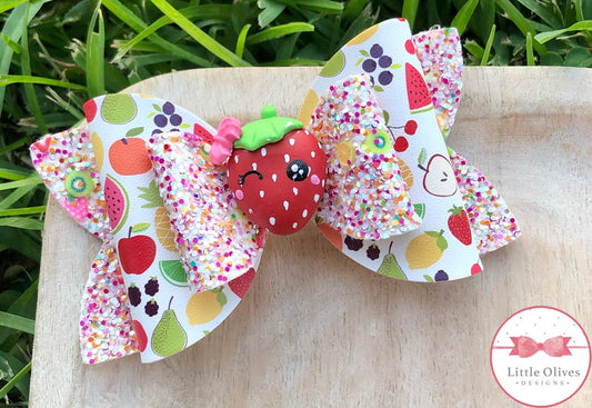 STRAWBERRY CLAY BOW