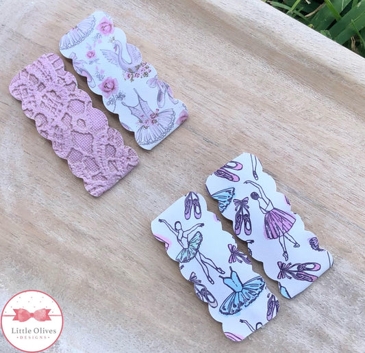 SWAN LAKE SCALLOPED SNAP CLIP SET