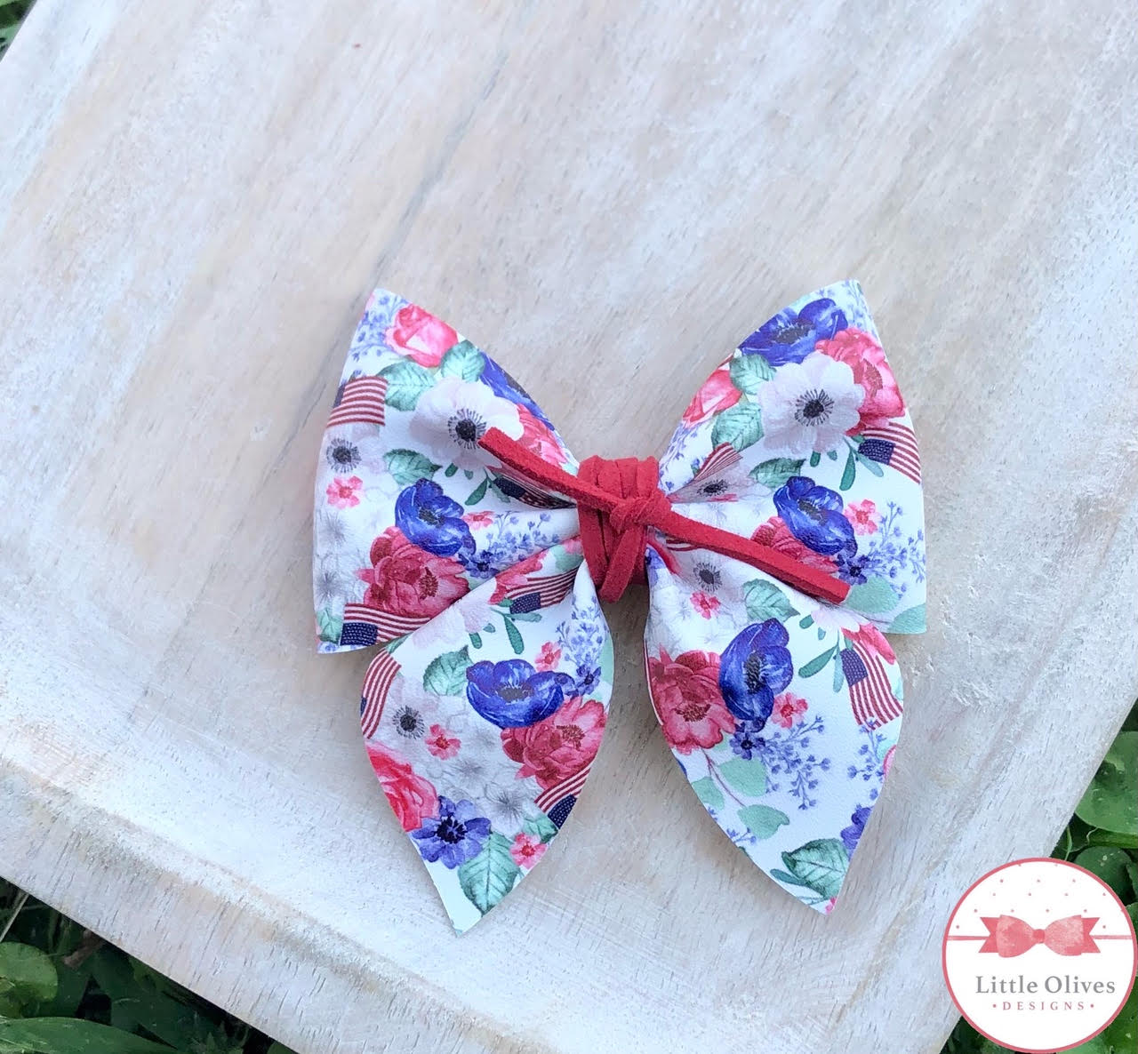 USA FLORAL SAILOR BOW