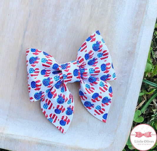 PATRIOTIC HEARTS SAILOR BOW