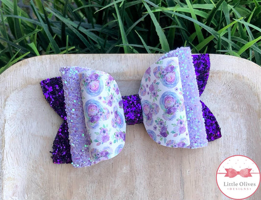 WATERCOLOR MOUSE BOW - PURPLE