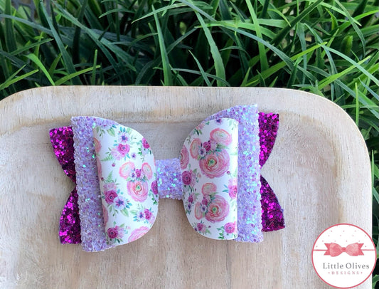 WATERCOLOR FLORAL MOUSE - HOT PINK