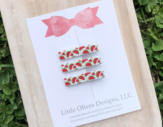 WATERMELON ACRYLIC BAR CLIPS