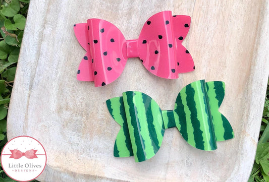 WATERMELON JELLY BOW PIGGY SET