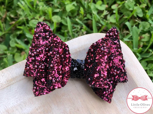 GARNET PEARL ABBY BOW