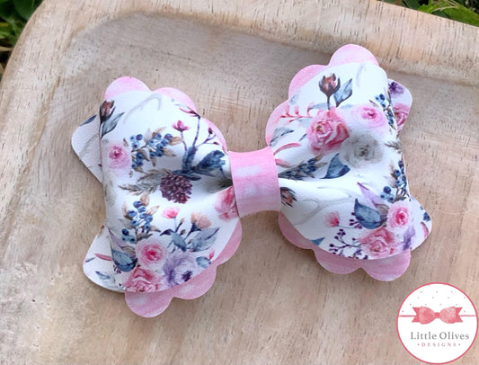 PINK FAWN FLORAL MARIA BOW