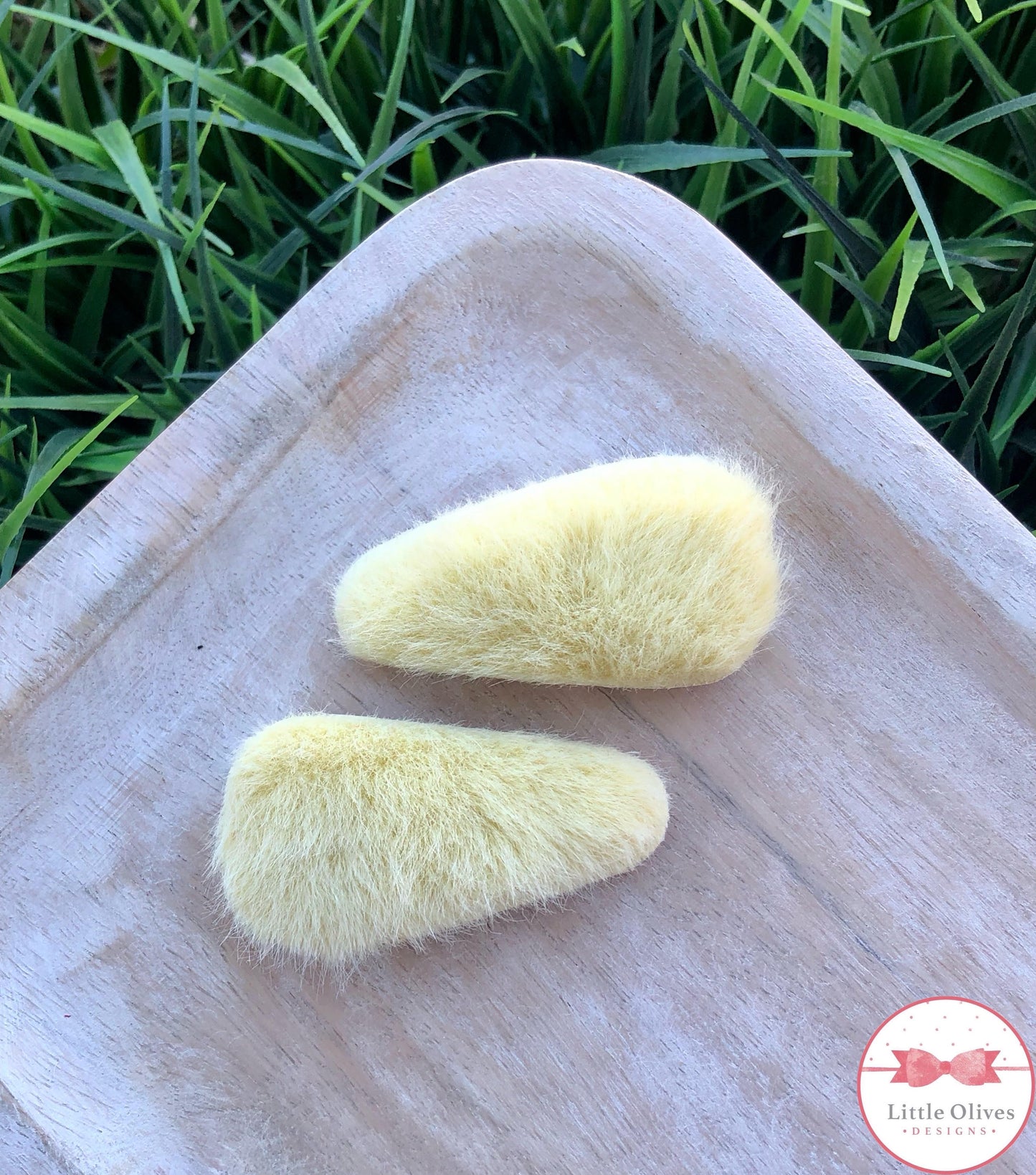 PLUSH SNAP CLIP SET - YELLOW